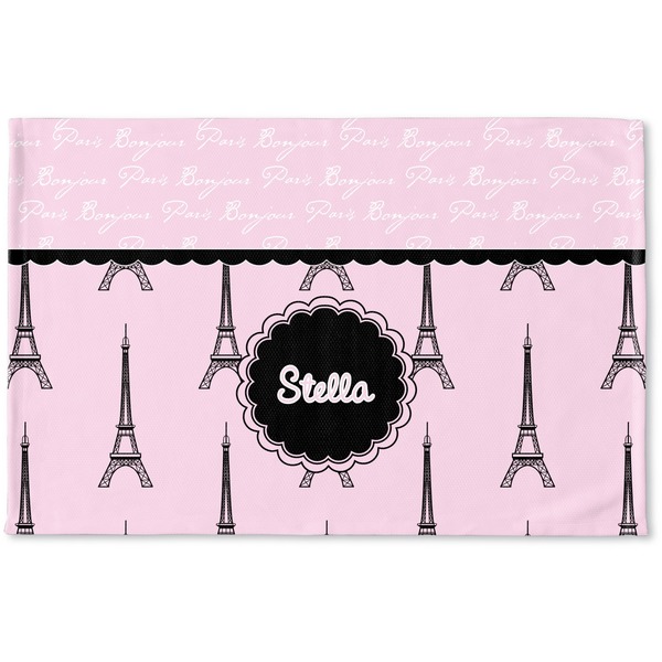 Custom Paris & Eiffel Tower Woven Mat (Personalized)