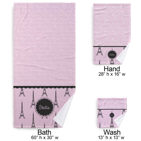 Paris & Eiffel Tower Bath Towel Sets - 3-piece - Approval