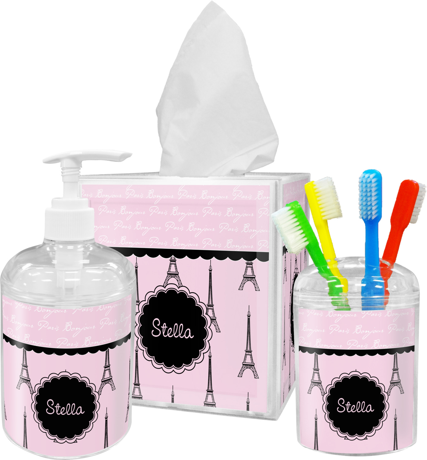 Paris & Eiffel Tower Toothbrush Holder (Personalized) YouCustomizeIt