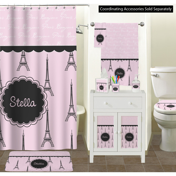 Paris & Eiffel Tower Bathroom Scene