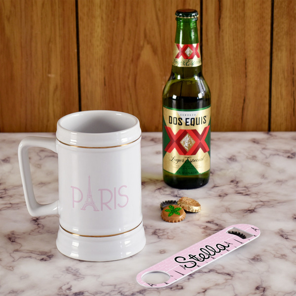 Paris & Eiffel Tower Beer Stein - In Context