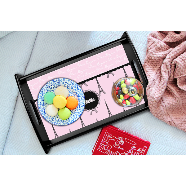 Paris & Eiffel Tower Black Tray - Lifestyle (UPDATED)