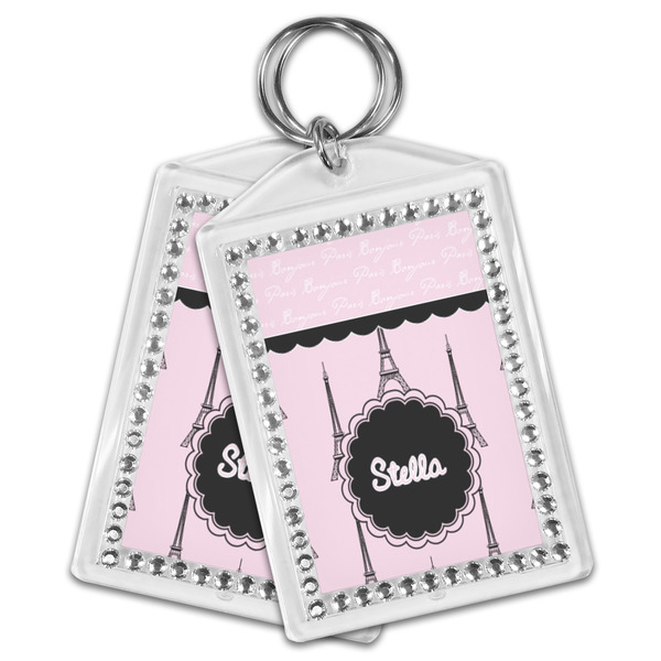 Paris & Eiffel Tower Bling Keychain - MAIN