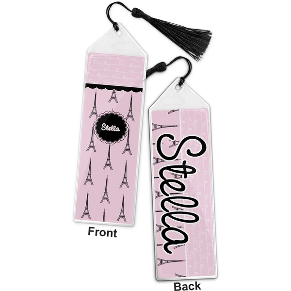 Paris & Eiffel Tower Bookmark with tassel - Front and Back
