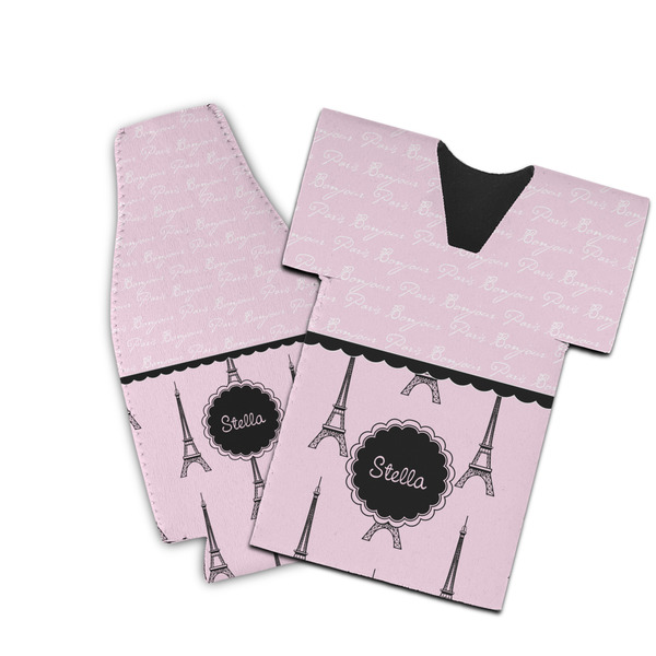 Custom Paris & Eiffel Tower Bottle Cooler (Personalized)