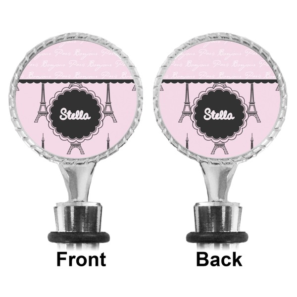Paris & Eiffel Tower Bottle Stopper - Front and Back
