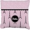 Paris & Eiffel Tower Faux-Linen Throw Pillow 20" (Personalized)