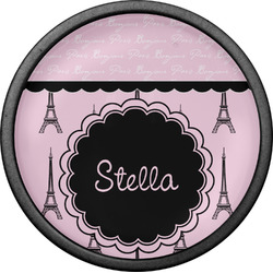 Paris & Eiffel Tower Cabinet Knob (Black) (Personalized)