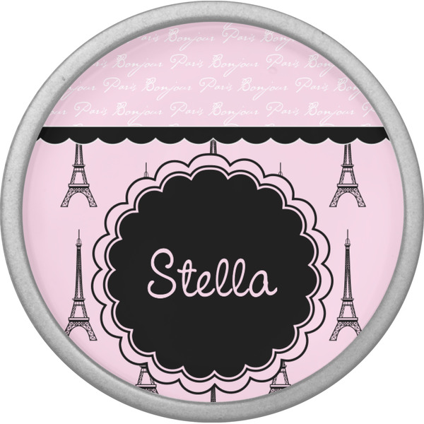 Paris & Eiffel Tower Cabinet Knob - Nickel - Front