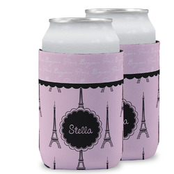Paris & Eiffel Tower Can Cooler (12 oz) w/ Name or Text