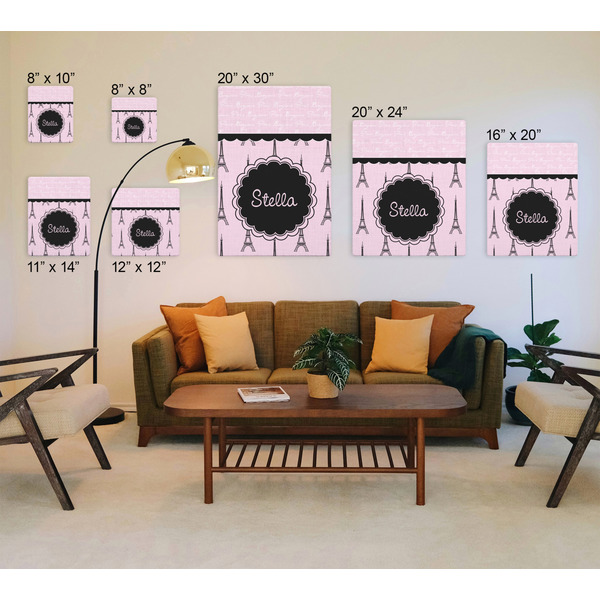 Paris & Eiffel Tower Canvas Prints - Multiple Sizes