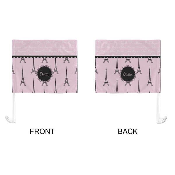 Paris & Eiffel Tower Car Flag - Large - APPROVAL