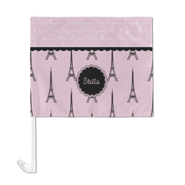 Paris & Eiffel Tower Car Flag - Large - FRONT