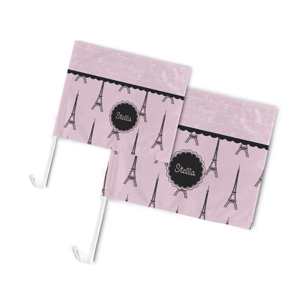Paris & Eiffel Tower Car Flags - PARENT MAIN (both sizes)