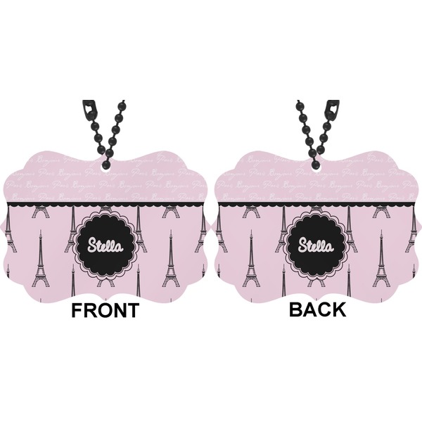 Paris & Eiffel Tower Car Ornament (Approval)