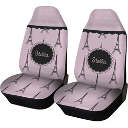 Paris & Eiffel Tower Car Seat Covers (Set of Two) (Personalized)