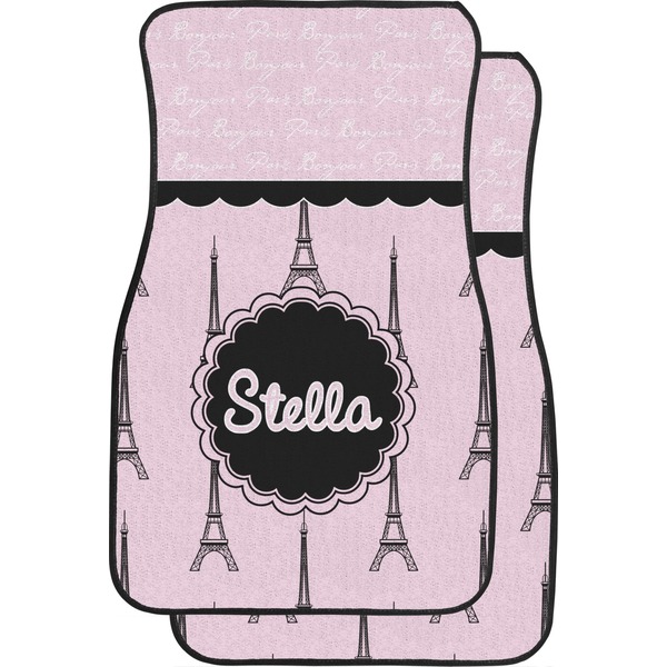 Paris & Eiffel Tower Custom Car Floor Mats Set (2Front & 2Back)