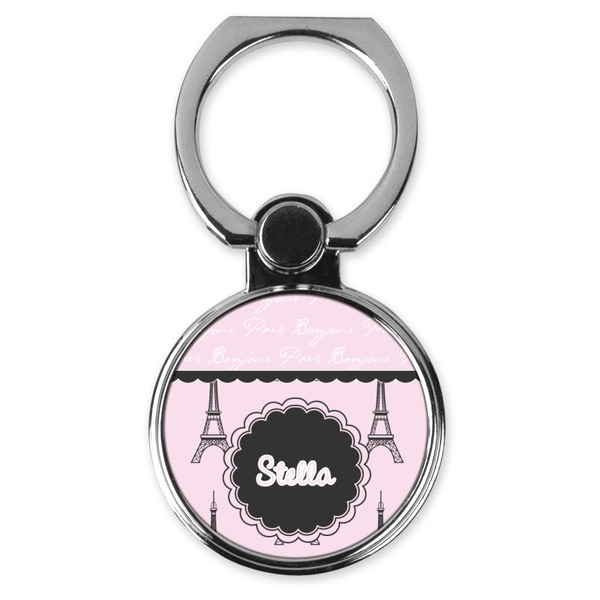 Custom Paris & Eiffel Tower Cell Phone Ring Stand & Holder (Personalized)