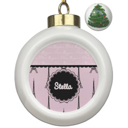Paris & Eiffel Tower Ceramic Ball Ornament - Christmas Tree (Personalized)