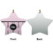 Paris & Eiffel Tower Ceramic Flat Ornament - Star Front & Back (APPROVAL)