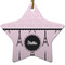 Paris & Eiffel Tower Star Ceramic Ornament w/ Name or Text
