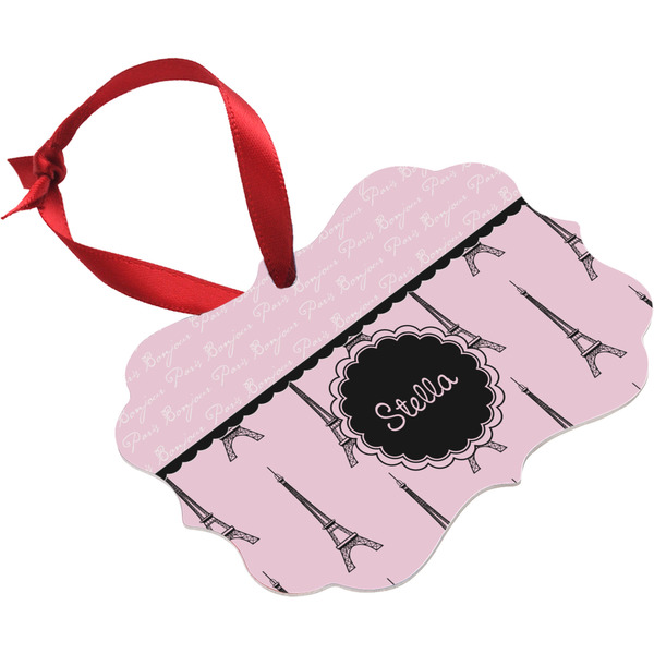 Paris & Eiffel Tower Christmas Ornament