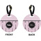 Paris & Eiffel Tower Circle Luggage Tag (Front + Back)