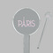 Paris & Eiffel Tower Clear Plastic 7" Stir Stick - Round - Closeup