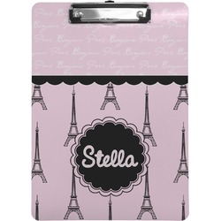 Paris & Eiffel Tower Clipboard (Personalized)