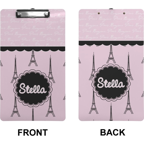Paris & Eiffel Tower Clipboard (Legal) (Front + Back)