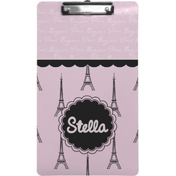 Paris & Eiffel Tower Clipboard (Legal Size) (Personalized)