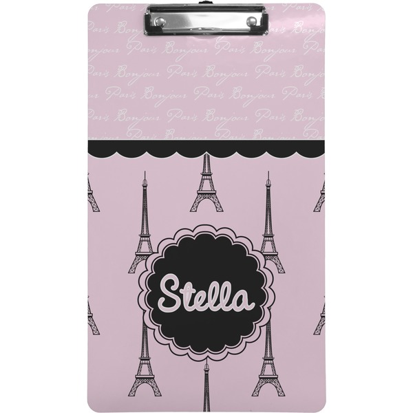 Custom Paris & Eiffel Tower Clipboard (Legal Size) (Personalized)