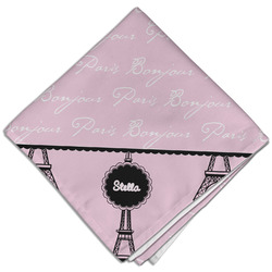 Paris & Eiffel Tower Cloth Dinner Napkin - Single w/ Name or Text