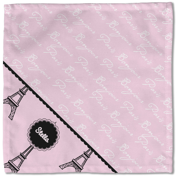 Paris & Eiffel Tower Cloth Napkins - Personalized Lunch (Single Full Open)