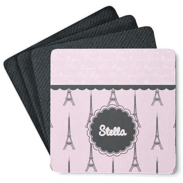 Paris & Eiffel Tower Coaster Rubber Back - Main
