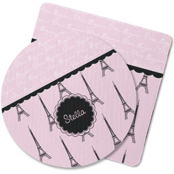 Paris & Eiffel Tower Rubber Backed Coaster (Personalized)