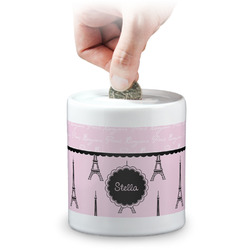 Paris & Eiffel Tower Coin Bank (Personalized)