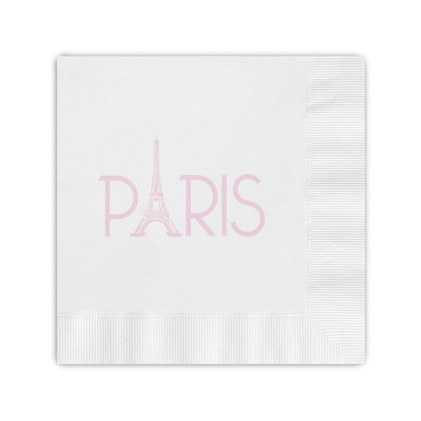 Custom Paris & Eiffel Tower Coined Cocktail Napkins
