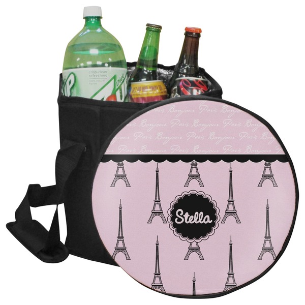 Custom Paris & Eiffel Tower Collapsible Cooler & Seat (Personalized)