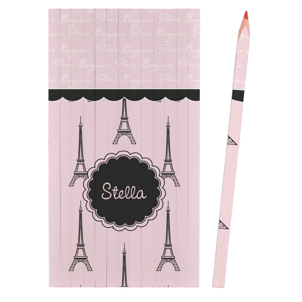 Paris & Eiffel Tower Colored Pencils - Front View