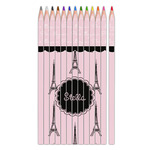 Paris & Eiffel Tower Colored Pencils (Personalized)
