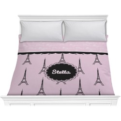 Paris & Eiffel Tower Comforter - King (Personalized)
