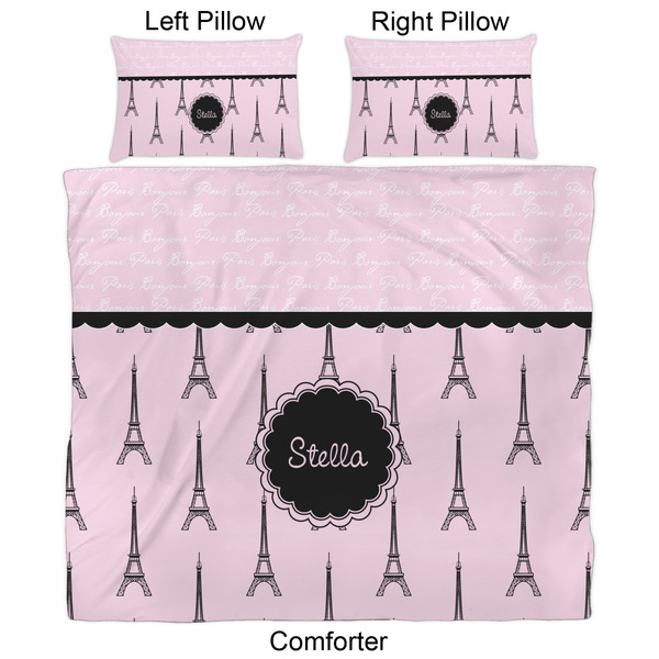 Paris & Eiffel Tower Comforter Set - King - Approval