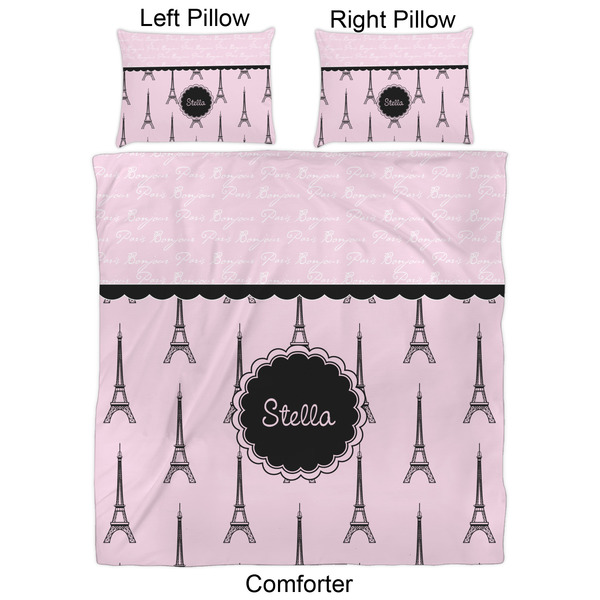 Paris & Eiffel Tower Comforter Set - Queen - Approval