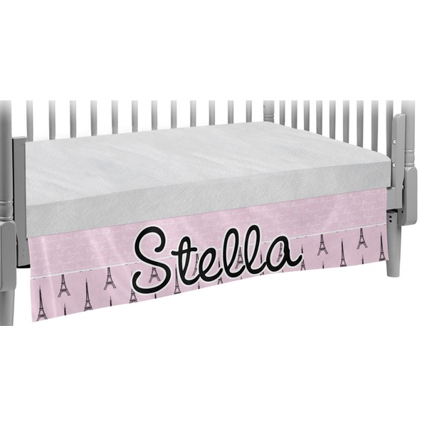 Custom Paris & Eiffel Tower Crib Skirt (Personalized)