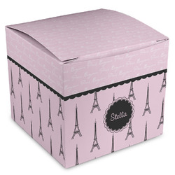 Paris & Eiffel Tower Cube Favor Gift Boxes (Personalized)