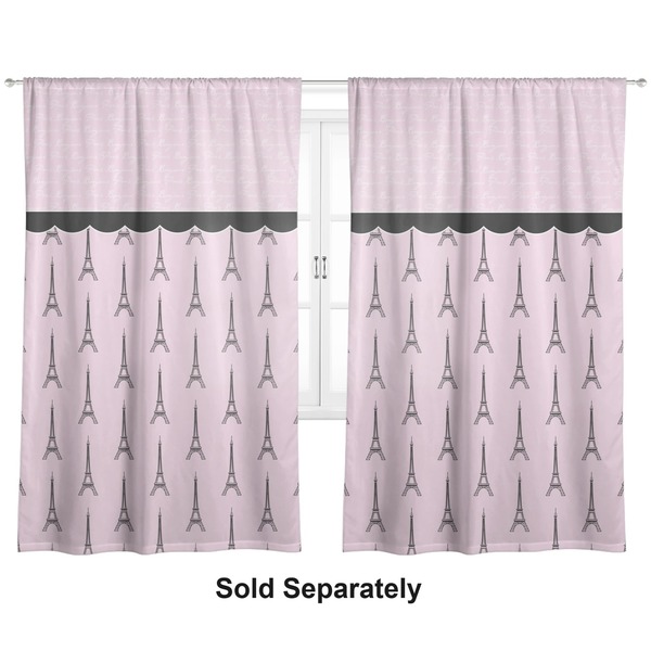 Custom Paris & Eiffel Tower Curtain Panel - Custom Size