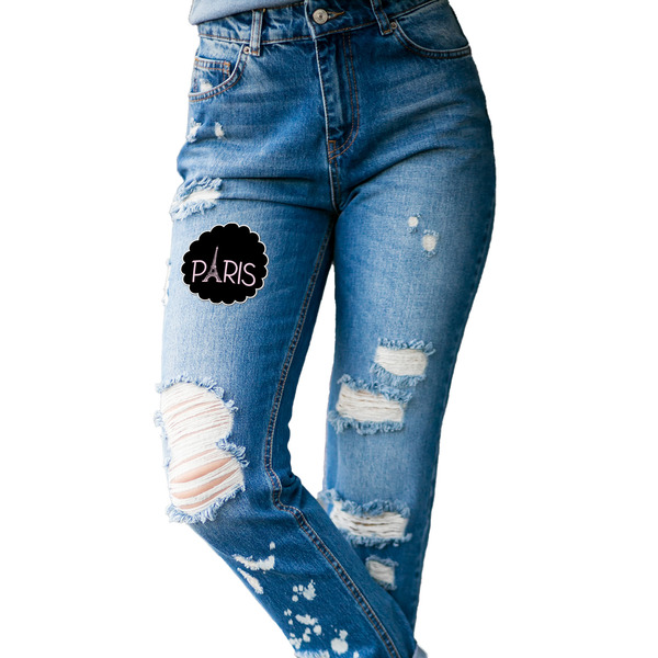 Paris & Eiffel Tower Custom Shape Iron On Patches - L - single APPROVAL