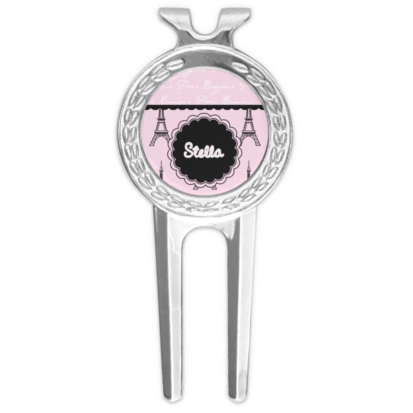 Custom Paris & Eiffel Tower Golf Divot Tool & Ball Marker (Personalized)