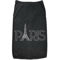 Paris & Eiffel Tower Black Pet Shirt (Personalized)